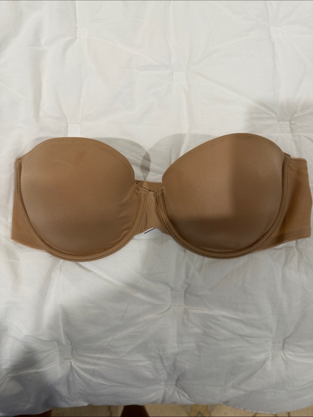 Victoria's Secret Strapless Contour Bra in Tan